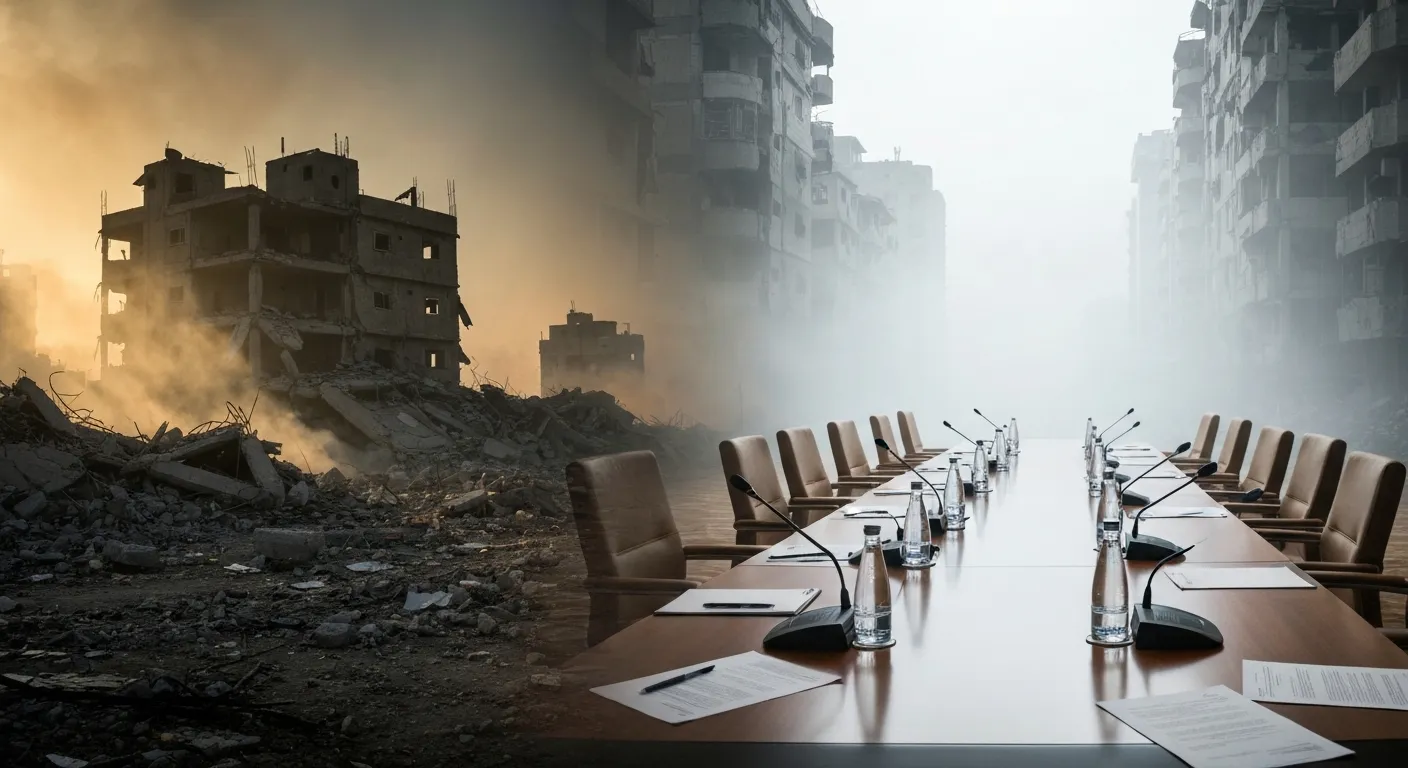 Gaza conflict destruction and ceasefire talks 2026