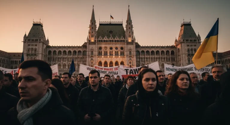 Bucharest government district during 2025 political crisis