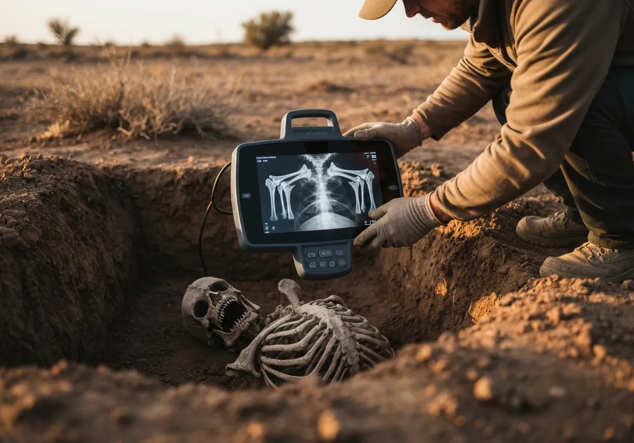 Portable forensic technology Syria mass graves